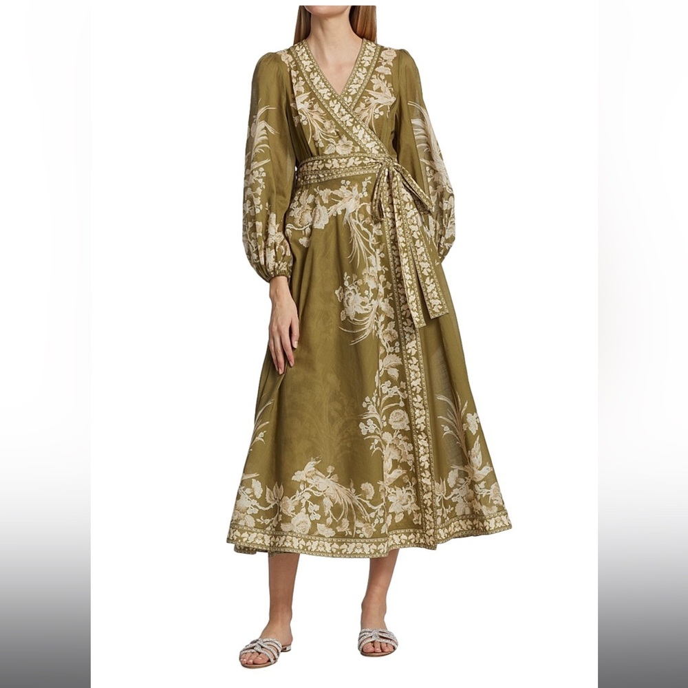 Zimmermann Anneke Wrap Midi Dress